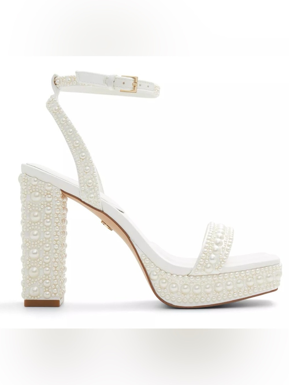 ALDO Lulu White Pearl Platform Heels | Bridal Wedding Shoes | Size 9